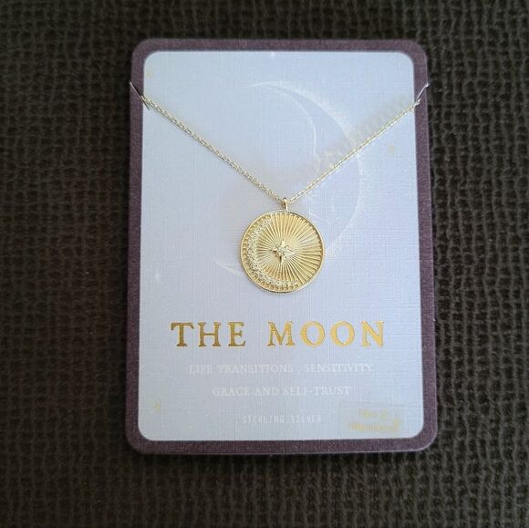 Unknown Jewelry - "The Moon"🌙 Disc📀 Pendant Necklace - NWT